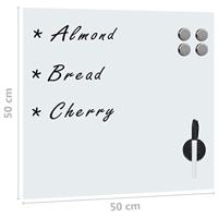VidaXL Magneetbord voor aan de wand 50x50 cm glas - thumbnail