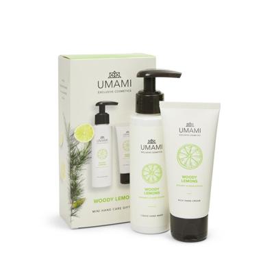 Umami Exclusive Cosmetics Woody Lemons Mini Hand Care Gift Set Bergamot & Ceder