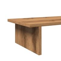Monitorstandaard 100x27x15 cm bewerkt hout artisanaal eiken - thumbnail