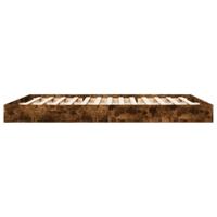 Bedframe zonder matras hout gerookt eikenkleurig 160x200 cm - thumbnail