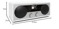 TechniSat DIGITRADIO 451 CD IR Internetradio Internet, DAB+, VHF (FM) AUX, Bluetooth, USB, WiFi, Internetradio Incl. afstandsbediening, Spotify Wit - thumbnail