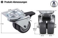 Metafranc Zwenkwiel Rem 50Mm Zacht 4St Dub. W - WU0804660 - thumbnail