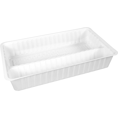 Bak | PS | A24 | 2-vaks | snackbak | 202x120x30mm | wit | 1000 stuks