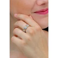TI SENTO-Milano 12264ZY Ring zilver-zirconia goud-en zilverkleurig-wit 7 mm - thumbnail