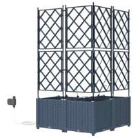 Tuin Bloempot 3 pcs Grijs 120 x 120 x 142 cm Staal - thumbnail
