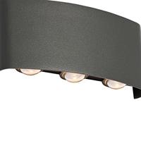 QAZQA Buiten wandlamp donkergrijs incl. LED 6-lichts IP54 - Silly - thumbnail