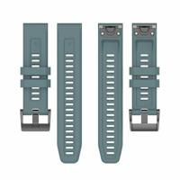 By Qubix - Siliconen sportbandje - Grijsblauw - Compatible met Garmin Instinct E - 40mm - Compatible Garmin bandje - Bandbreedte: 20mm - thumbnail