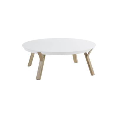 Kave Home Kave Home Salontafel Dilos rond, hout wit,, 90 x 32 x 90 cm
