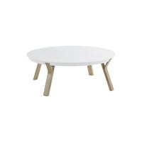Kave Home Kave Home Salontafel Dilos rond, hout wit,, 90 x 32 x 90 cm - thumbnail