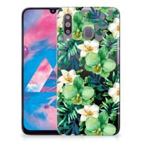 Samsung Galaxy M30 | TPU Case | Orchidee Groen - thumbnail