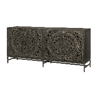 RENEW Dressoir 'Casina' kleur Zwart - thumbnail