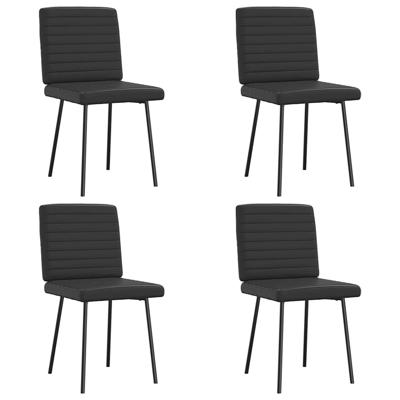 Eetkamerstoelen 4 st kunstleer zwart