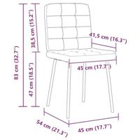 Eetkamerstoelen 2 st fluweel lichtgrijs - thumbnail
