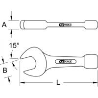 KS Tools 9637720 963.7720 Slagsteeksleutel Sleutelbreedte (inch) 3 7/8 - thumbnail