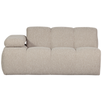 Woood Mojo 1,5-zits bank arm links bouclé Beige - thumbnail