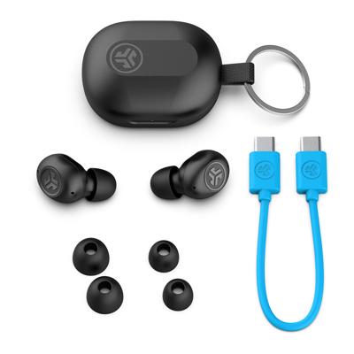 JLab JBuds Mini True Wireless Earbuds,Koptelefoon in het oor, Bluetooth-oortelefoon met microfoon, draadloze oordopjes, TWS Bluetooth-oordopjes met microfoon, USB-oplaadetui, EQ3-geluid, zwart