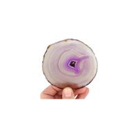 Paarse Agaatschijf Gekleurd (Model 80) - thumbnail