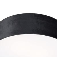 QAZQA Moderne plafondlamp zwart 40 cm met gouden binnenkant - Drum - thumbnail