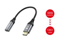 Equip 133446 video kabel adapter 0,15 m DisplayPort HDMI Zwart, Grijs - thumbnail