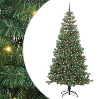 VidaXL Kerstboom met 300 led met standaard groen 240 cm pvc - thumbnail