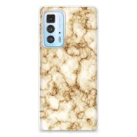 Motorola Edge 20 Pro | TPU | Siliconen hoesje | Marmer Goud - thumbnail