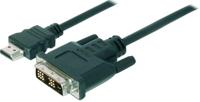 Digitus AK-330300-020-S HDMI-kabel HDMI / DVI Adapterkabel HDMI-A-stekker, DVI-D 18+1-polige stekker 2.00 m Zwart Schroefbaar - thumbnail