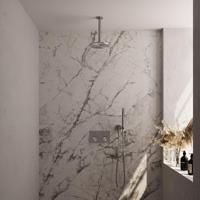Brauer Brushed Carving Thermostatische Regendoucheset Inbouw - Hoofddouche 20 cm - Met Drukknoppen - Handdouche Staaf - Doucheslang - Wandaansluitbocht - Rvs - thumbnail