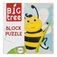 Houten Blokpuzzel Dieren FSC, 4st. - thumbnail