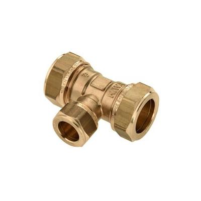 Bonfix knelkoppeling - T-stuk verlopend - 28mm x 22mm x 15mm - Messing