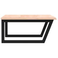 Badkamer wandschap staal en massief eikenhout - thumbnail