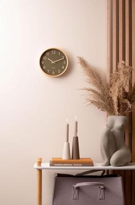 Karlsson - Wall clock Pure wood grain small moss green