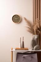 Karlsson - Wall clock Pure wood grain small moss green - thumbnail