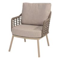 Taste by 4SO Puglia low dining tuinstoel met kussens latte - thumbnail