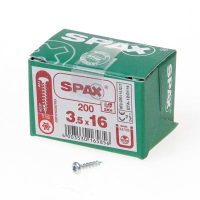 SPAX 880930140035016 R 88093 Ruko m.Spitze/T-STAR Bolkop houtschroef 3.5 mm 16 mm T-STAR plus Staal WIROX 1000 stuk(s) SPAX 880930140035016 R 88093 Ruko m.Spitze/T-STAR Bolkop houtschroef 3.5 mm 16 mm T-STAR plus Staal WIROX 1000 stuk(s)