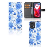 Hoesje voor Motorola Moto G24 | G04 | G24 Power Flowers Blue - thumbnail