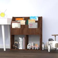 Kindertijdschriftenrek 71x30x78,5 cm bewerkt hout bruineiken - thumbnail