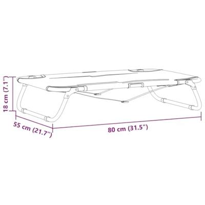 VidaXL Hondenbed lichtgrijs 80 x 55 x 18 cm staal