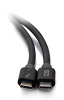 C2G 1,5 ft (0,5 m) Thunderbolt™ 4 USB-C actieve kabel 40 Gbps overdrachtssnelheden, 100 Watt voeding en 4K-video (0,5 M, zwart) - thumbnail