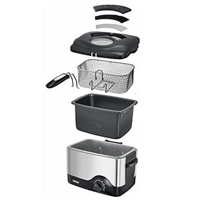 Unold Kompakt Frituurpan 1.5 l 1200 W Zwart, RVS