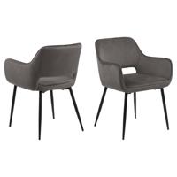 Bendt Eetkamerstoel 'Wender' Velvet, kleur Grijs - thumbnail