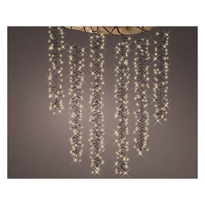 Lumineo Kerstverlichting Led Cascade Twinkel Zwart l200cm 480l - Warm wit Lumineo Kerstverlichting Led Cascade Twinkel Zwart l200cm 480l - Warm wit