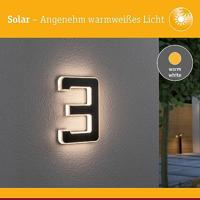 Paulmann 79844 4000870798447 Huisnummerlamp op zonne-energie Energielabel: G (A - G) 0.20 W Warmwit Zwart - thumbnail