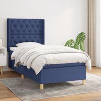 Boxspring met matras stof blauw 80x200 cm - thumbnail