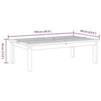Tuintafel 100x60x30 cm massief acaciahout - thumbnail
