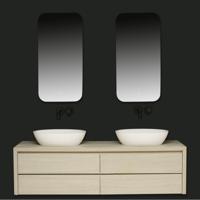 Badkamerspiegel Xenz Limone 50x100cm met Ledverlichting en Spiegelverwarming - thumbnail