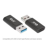 club3D CAC-1525 USB-adapter USB 3.2 Gen1 USB-A stekker, USB-C bus 0 mm Zwart - thumbnail