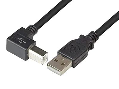 Kabel USB 2.0 A stekker/B stekker schuin 1 m