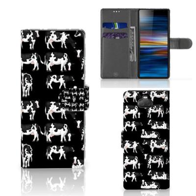 Sony Xperia 10 | Telefoonhoesje | Met pasjeshouder | Koetjes