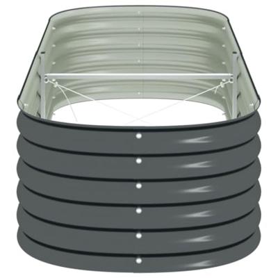 Plantenbak verhoogd 240x80x44 cm gegalvaniseerd staal grijs