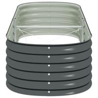 Plantenbak verhoogd 240x80x44 cm gegalvaniseerd staal grijs - thumbnail